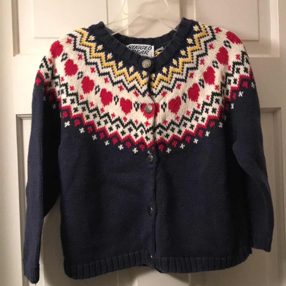 Rugged Bear sweater, size 4-5, girls, cardigan